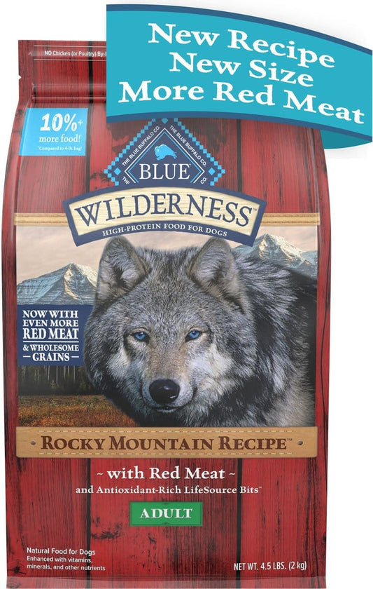 Blue Buffalo Wilderness Wholesome Grains Rocky Mountain Red Meat Recipe Adult Dry Dog Food