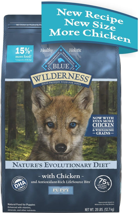 Blue Buffalo Wilderness Wholesome Grains Puppy Chicken Recipe Dry Dog Food