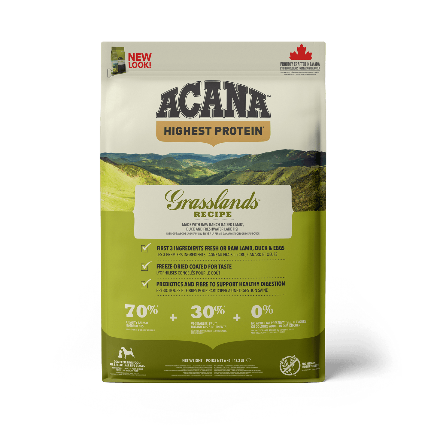Acana Highest Protein Grasslands Dry Dog Food Recipe