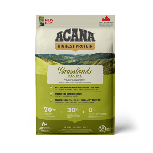 Acana Highest Protein Grasslands Dry Dog Food Recipe