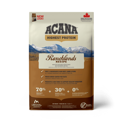 Acana Highest Protein Ranchlands Dry Dog Food Recipe
