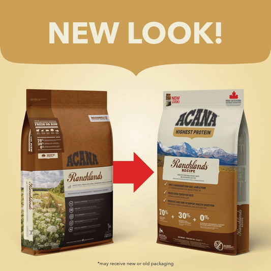 Acana Highest Protein Ranchlands Dry Dog Food Recipe