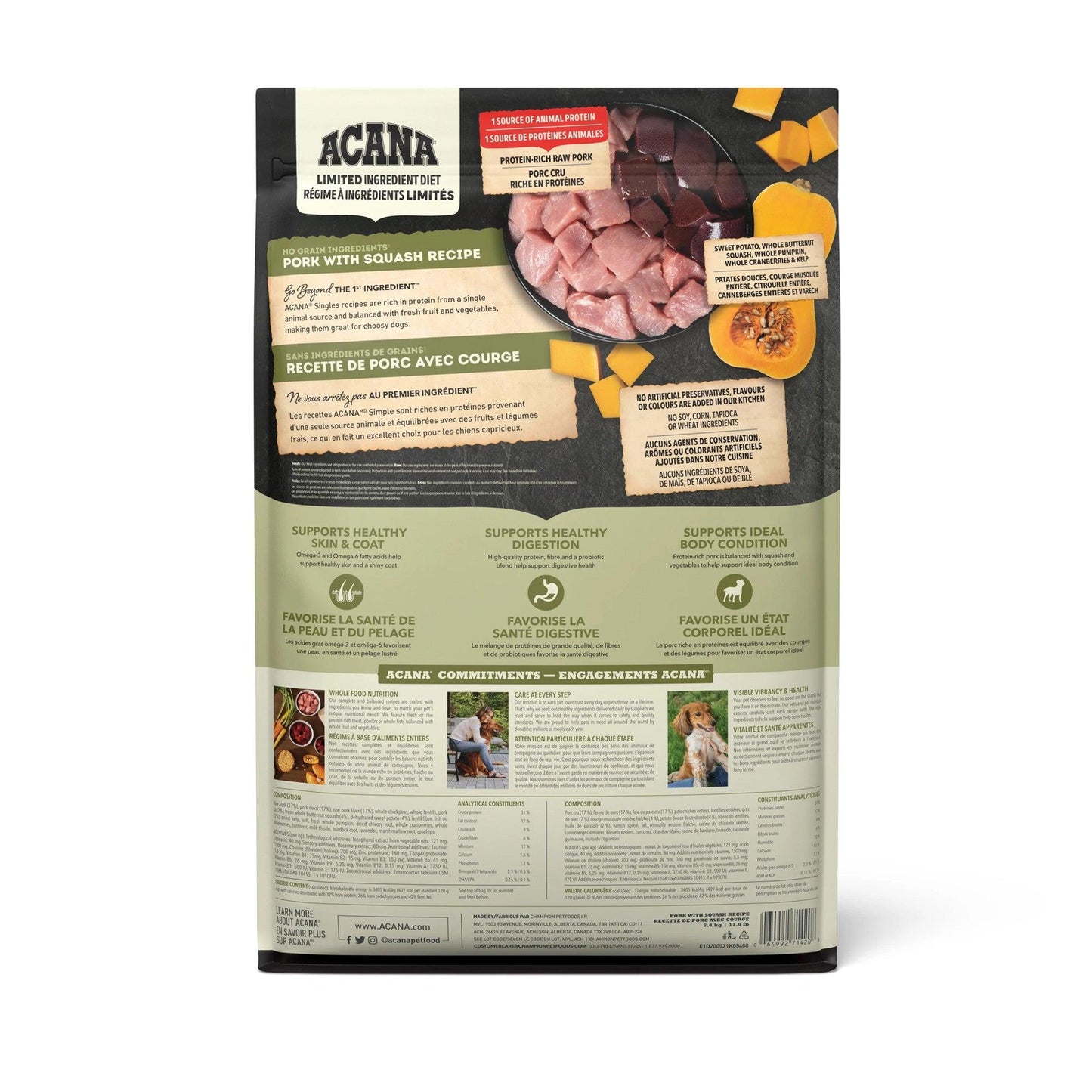 Acana Singles Limited Ingredient Diet Pork & Squash Dog Food Recipe