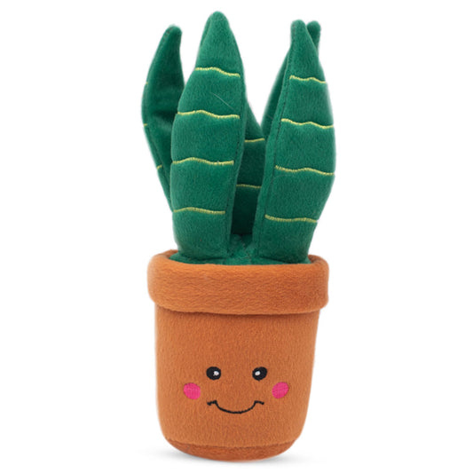 Zippy Paws Potted Snake Plant Squeaky Plush Dog Toy