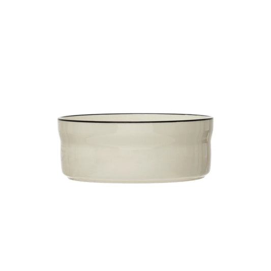 Black Rimmed Pet Bowl