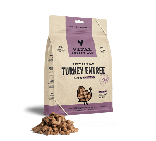 Vital Essentials Turkey Entree Mini Nibs Freeze-Dried Raw Cat Food