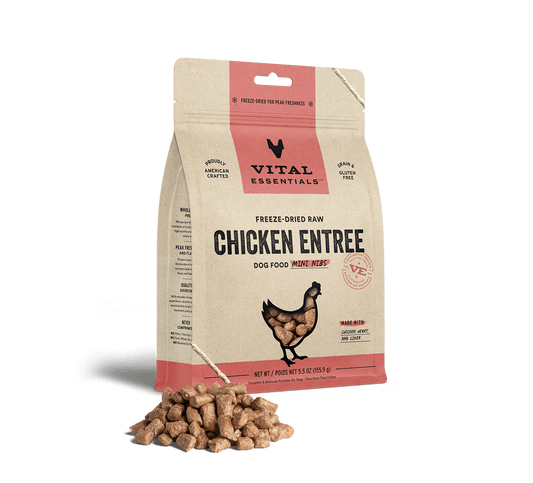 Vital Essentials Chicken Entree Mini Nibs Freeze-Dried Raw Dog Food