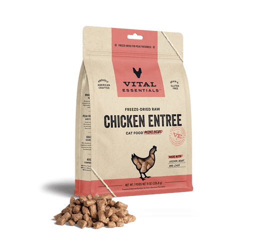 Vital Essentials Chicken Entree Mini Nibs Freeze-Dried Raw Cat Food